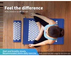 Acupressure Mat Yoga Massage Mats Sit Lying Pain Stress Relax Blue 68 x 42cm