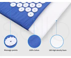 Acupressure Mat Yoga Massage Mats Sit Lying Pain Stress Relax Blue 68 x 42cm