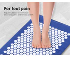 Acupressure Mat Yoga Massage Mats Sit Lying Pain Stress Relax Blue 68 x 42cm