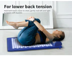 Acupressure Mat Yoga Massage Mats Sit Lying Pain Stress Relax Blue 68 x 42cm