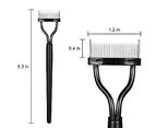 Brush Comb Separator, Eyelash Eyebrow Mascara Brush and Comb Lash Separator Tool with Metal Teeth