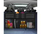 ABGOINGLY 8 Pockets Car Trunk Organizer, Backseat Hanging Organizer with 9 Large Storage Bag-Car Seat Organizer for SUV，Trunk-Black