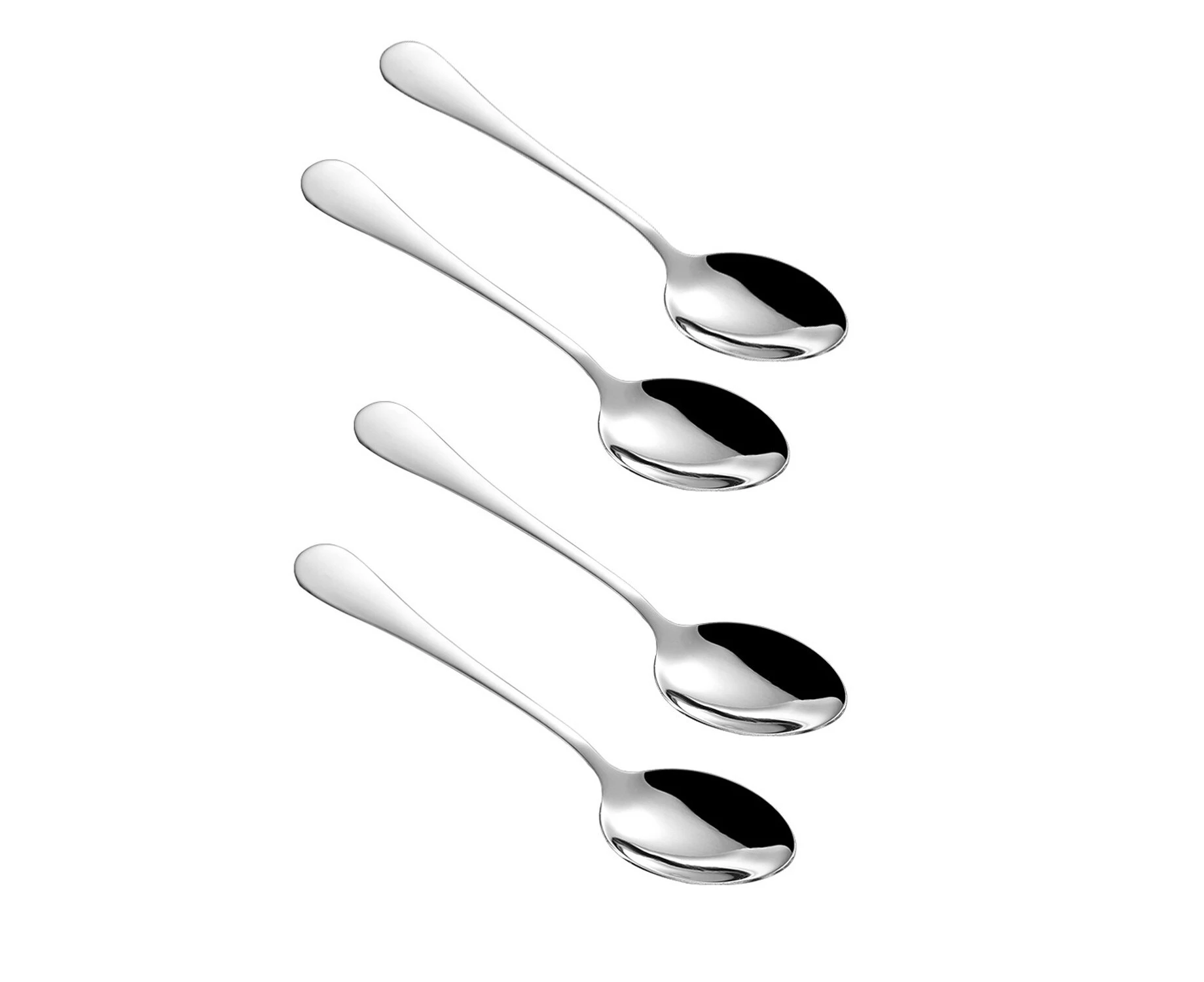 12 Pack Tablespoons Dessert 7.48 Inch Stainless Steel Spoons Flatware Tea Spoons Scoops with Long Handle for Tea, Coffee, Dessert, Cake…