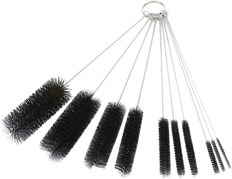 Cleaning Brushes, 8.2 Inch Nylon Tube Brush Set Pipe Cleaner Set for Drinking Straws, Glasses, Keyboards, Jewelry Cleaning, Set of 10