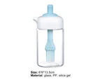 Press Design Oil Bottle Leak-proof Glass Filtration Residue Oil Dispenser Bottle Cooking Tools-Blue