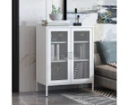 Levede Storage Cabinet Steel Kitchen Cupboard Metal Bookcase Filing Office White