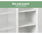 Levede Storage Cabinet Steel Kitchen Cupboard Metal Bookcase Filing Office White