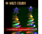 Stockholm Christmas Lights 4pcs LED Solar Tree Multi Colour Outdoor Garden Path Decoration 50CM