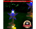 Stockholm Christmas Lights 4pcs LED Solar Tree Multi Colour Outdoor Garden Path Decoration 50CM