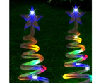 Stockholm Christmas Lights 4pcs LED Solar Tree Multi Colour Outdoor Garden Path Decoration 50CM