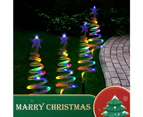 Stockholm Christmas Lights 4pcs LED Solar Tree Multi Colour Outdoor Garden Path Decoration 50CM