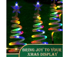 Stockholm Christmas Lights 4pcs LED Solar Tree Multi Colour Outdoor Garden Path Decoration 50CM