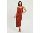 CHANCERY Women's Ivy Midi Dress - Copper - Midi Dress