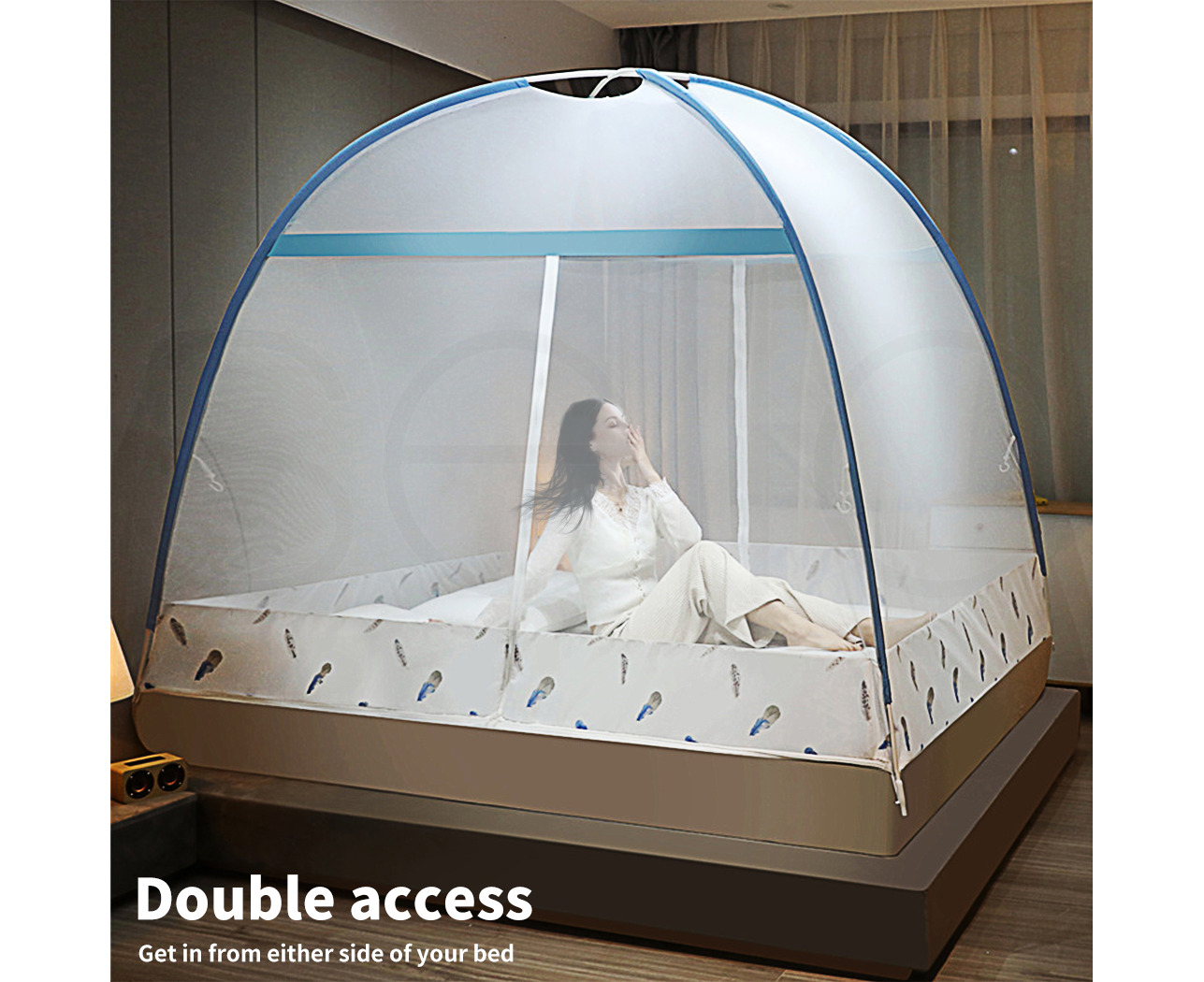 Foldable Endless Mosquito Net Versatile Mosquito Cover Simple Setting up  Camp and Outside Bug Net Establishment for Grown-up Bed/Child