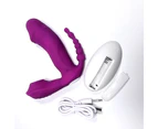 Miraco Sucking Vibrator Wearable Heating Dildo Clit Stimulator Purple