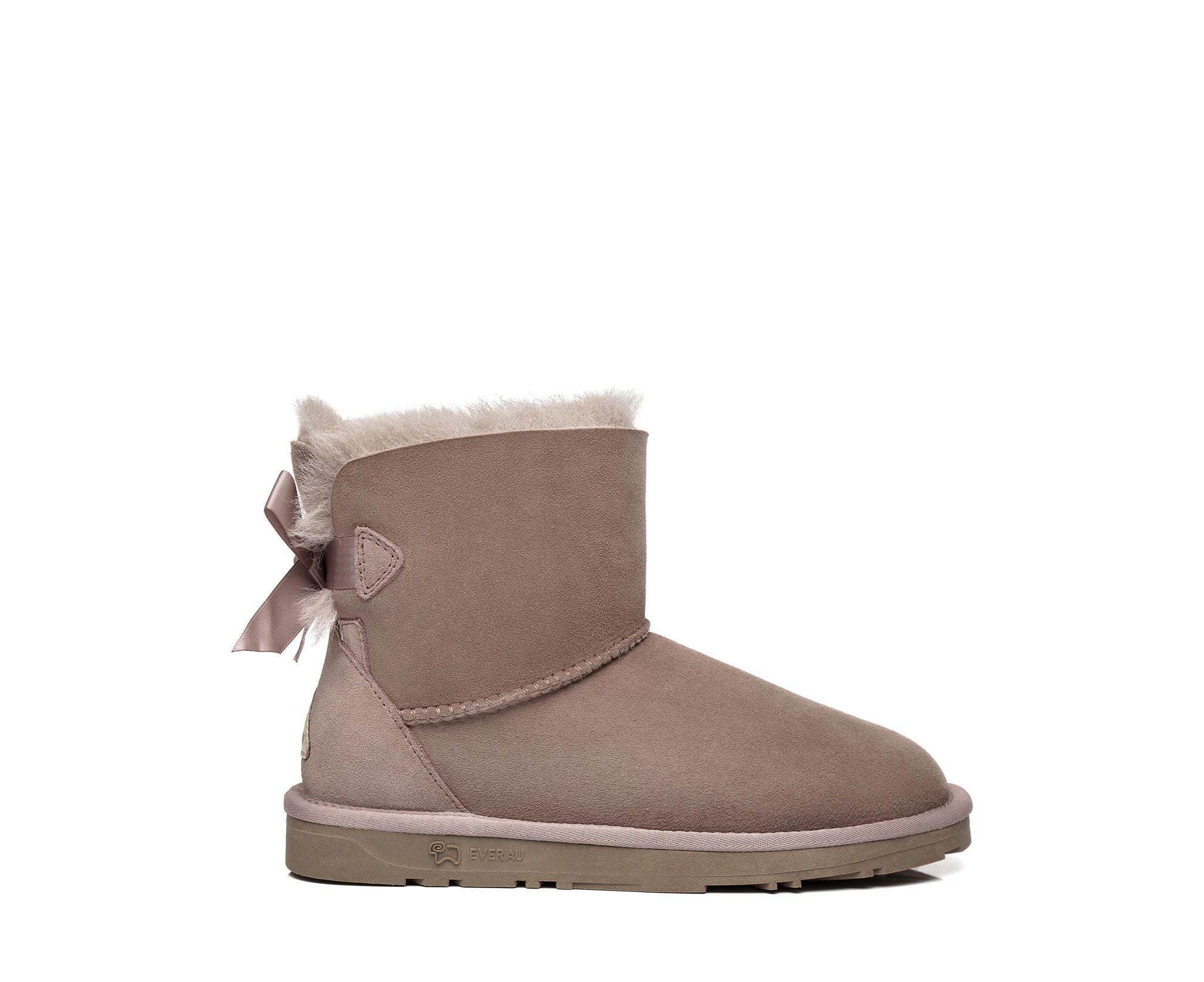 Everau Mini Back Bow | Sheepskin Upper - Women - UGG Boots - Dawn Pink