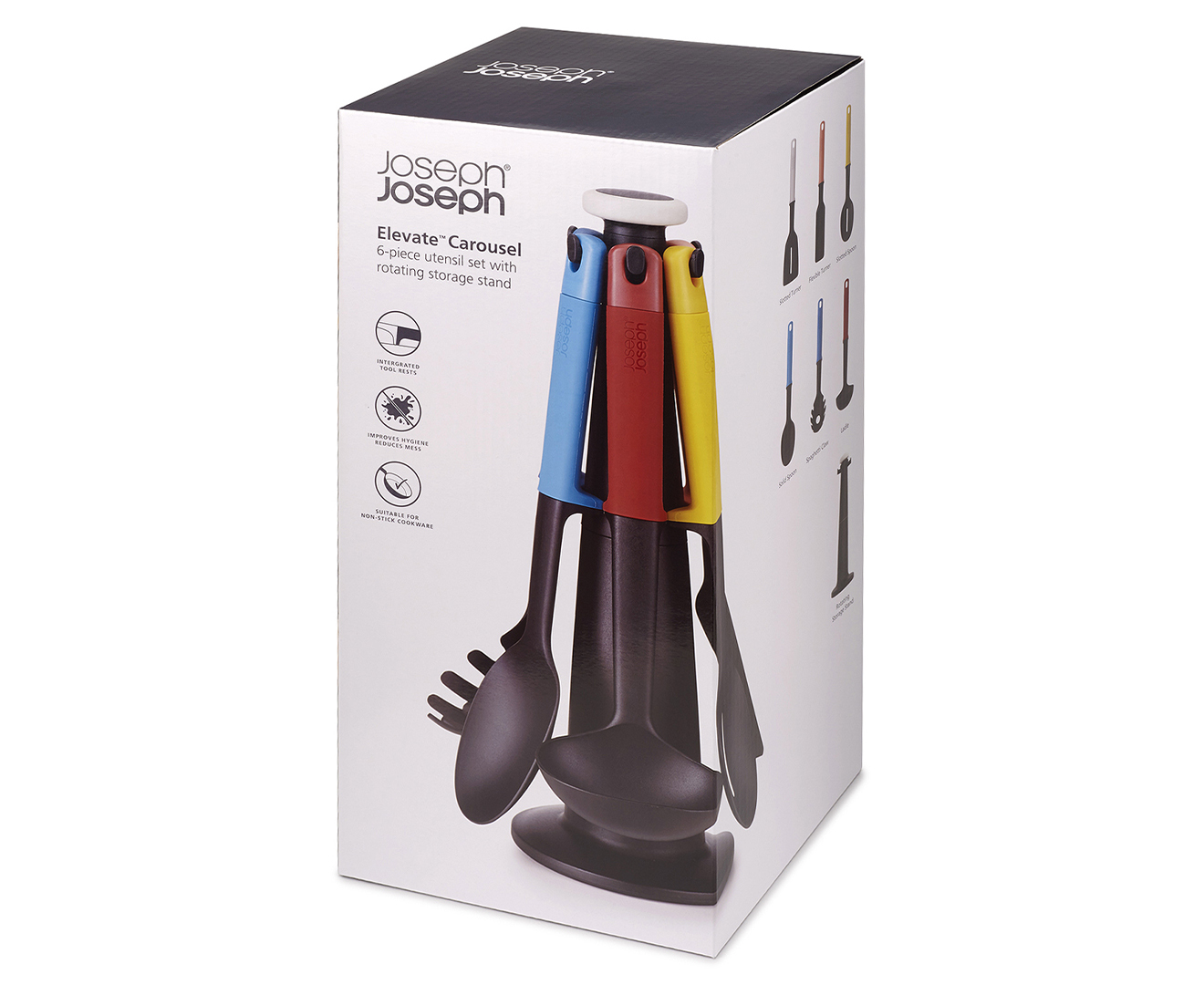 Joseph Joseph 6-Piece Elevate Utensil Set w/ Carousel Stand