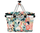 Sachi Insulated Carry Basket w/ Lid - Pastel Blooms