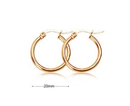 18k Gold Silver Plated Huggie Hoop Sleeper Earrings - Gold