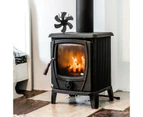 Youngly 6 Blades Fireplace Stove Fan Heat Cocoon Self-Powered Wood Top Burner Eco Heater Silent 180-210 cfm 800-1100rpm