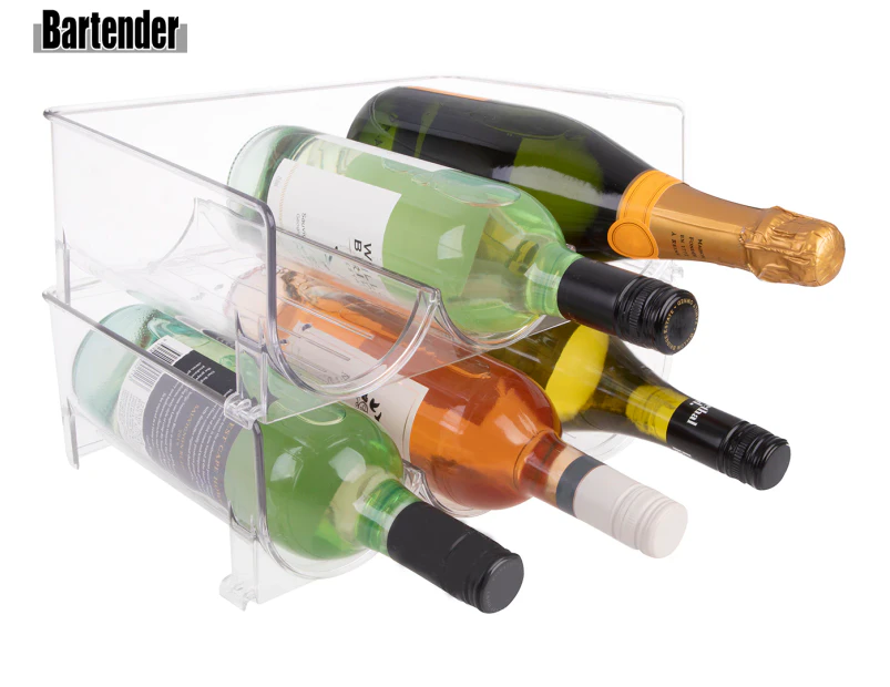 Bartender 6-Bottle 2-Tier Wine Rack - Clear