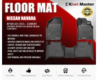 KIWI MASTER 3D TPE Car Floor Mats Liner fit for Nissan Navara NP300 D23 2015~Current