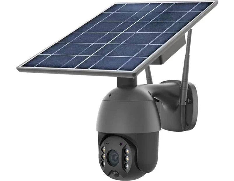 Gerber 4G Wireless PTZ Solar Powered Security Camera - Black