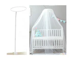 Youngly Mosquito Net with Holder Set Clip-on Baby Cot Netting Canopy Drape Stand Accessory Summer Mosquito Repellent