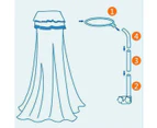 Youngly Mosquito Net with Holder Set Clip-on Baby Cot Netting Canopy Drape Stand Accessory Summer Mosquito Repellent