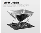 SAN HIMA Fire Pit BBQ Grill Smoker Portable Folding Pits Outdoor Stainless Steel