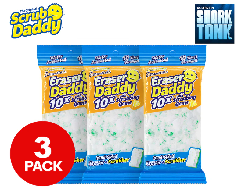 3 x Scrub Daddy Essentials Eraser Daddy Eraser & Scrubber