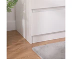 Set of 2 Bedside Table with 3 Drawers 77cm Height Side Table White