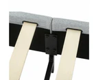 DREAMO Fabric Platform Bed Frame Mattresses Foundation Light Grey Double