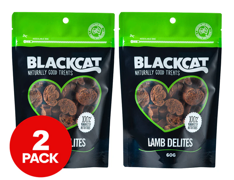 2 x Blackcat Lamb Delites Cat Treats 60g