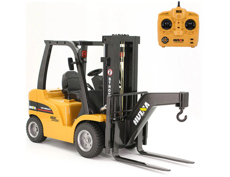 Huina 1/10 RC 8CH ForkLift Excavator Industrial Construction Engineering Vehicle Truck Kids Adult Toys alloy