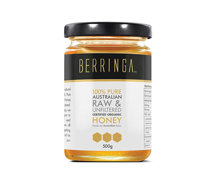 BERRINGA HONEY Berringa Organic Raw & Natural Eucalyptus Honey 500g