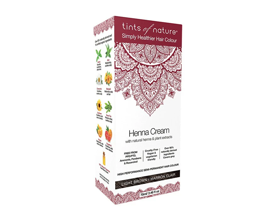 Tints of Nature Henna Cream (SemiPermanent Hair Colour) Light Brown 70ml