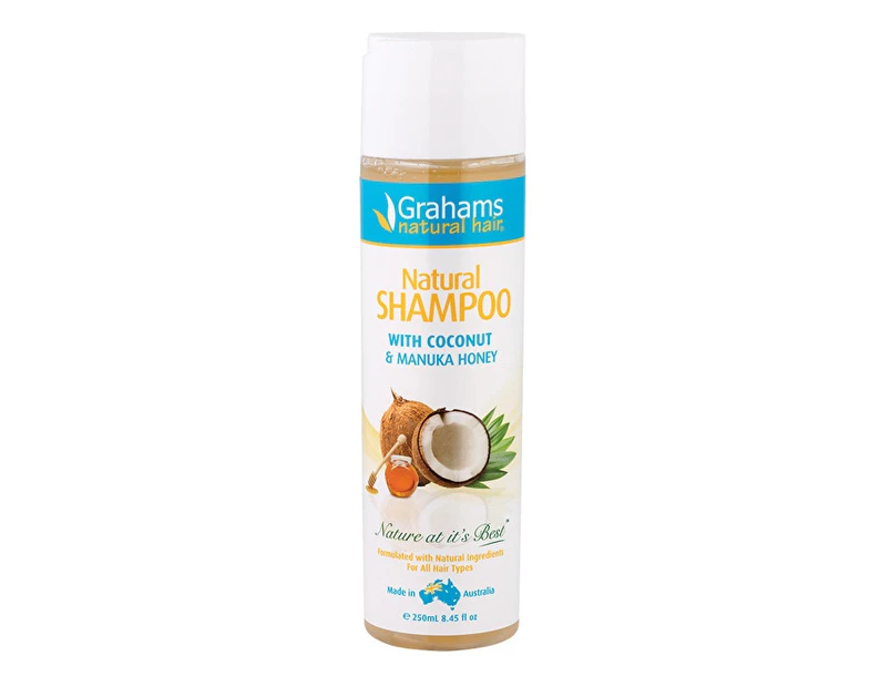 Grahams Natural Alternatives Grahams Natural Natural Shampoo with Coconut & Manuka Honey (All Hair Types) 250ml