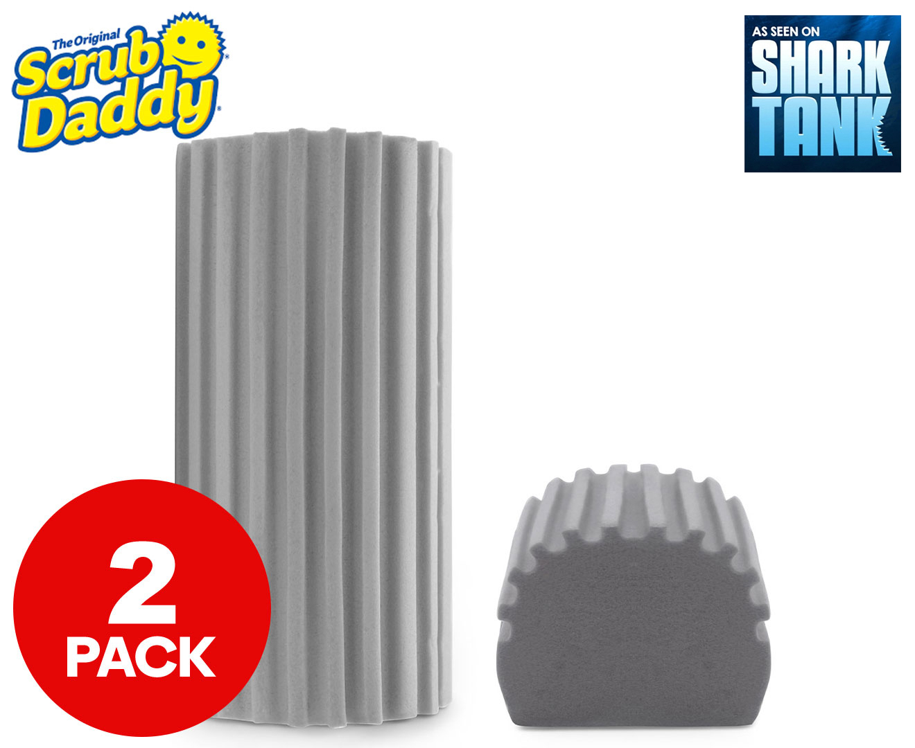SCRUB DADDY Damp Duster, Dust Cleaning Sponge, Window Blind Cleaning,  Silver