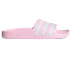 Adidas Girls' Adilette Aqua K Slides - Light Pink/White
