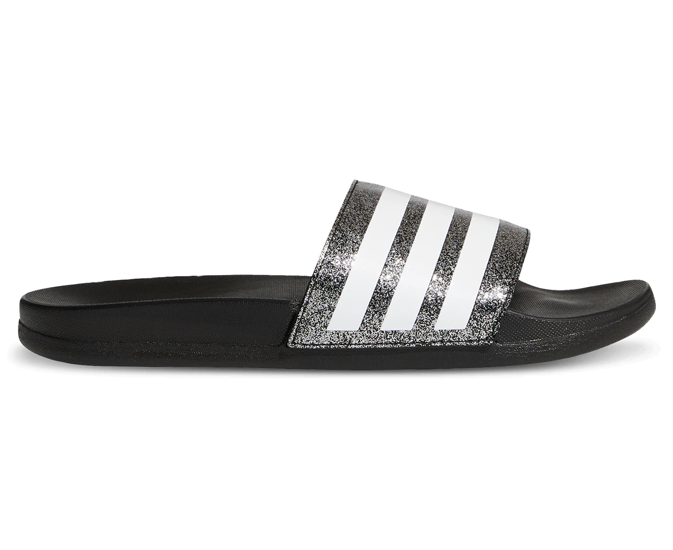 Adidas Kids' Adilette Comfort Slides - Core Black/Cloud White