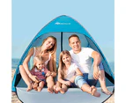 Costway 4 Person Pop-up Beach Tent Foldable Sun Shade Shelter Camping Tent Family Sleeping Bag Hiking Picnic