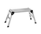 Costway Folding Platform Aluminium Step Stool Anti-Slip Ladder Work Bench Motorhome, Trailer, SUV, Household