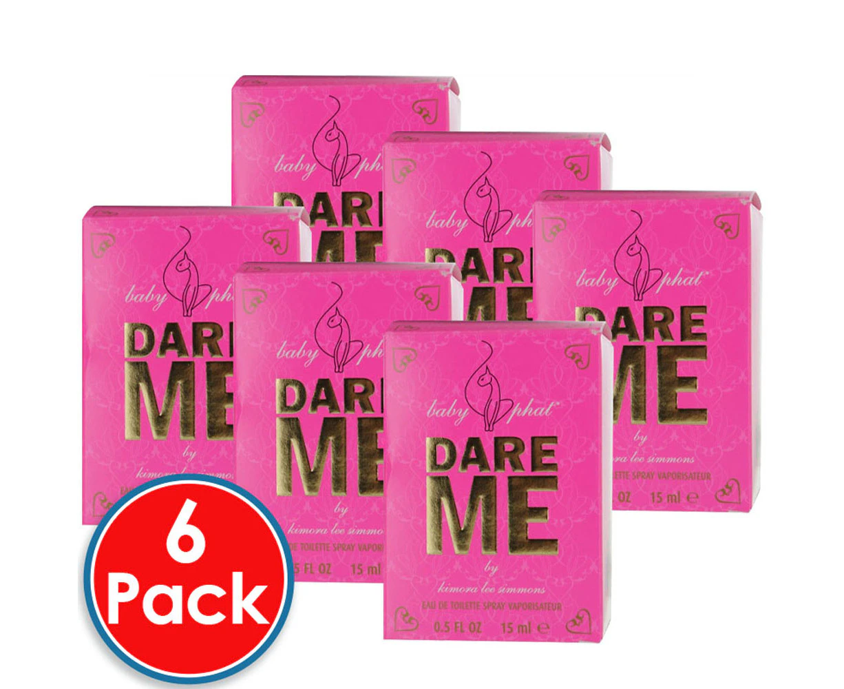 6 x Kimora Lee Simmons Baby Phat Dare Me 15mL EDT Spray Women Perfume Genuine