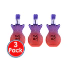 3 x Anna Sui Rock Me 75mL EDT Spray Women RARE Perfume Fragrance Eau De Toilette