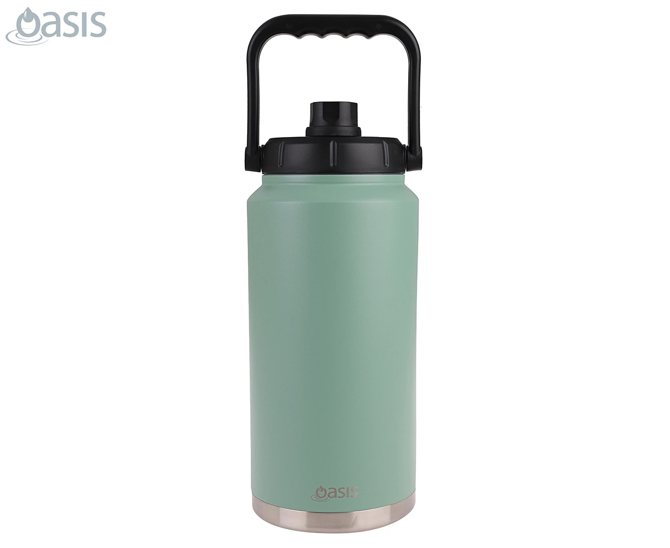 Oasis 3.8L Insulated Mini Jug Stainless Steel Bottle w/ Carry Handle Sage Green