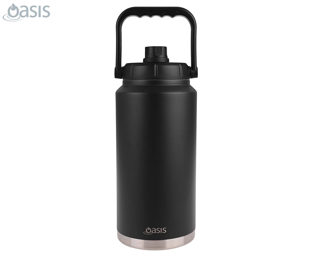 Oasis 3.8L Double Walled Insulated Jug w/ Carry Handle - Black