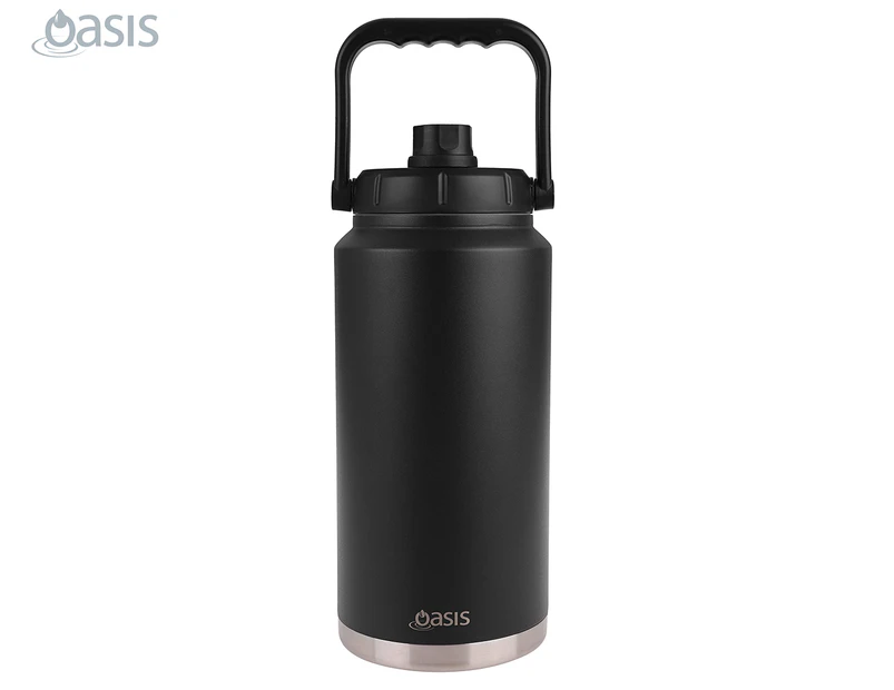 Oasis 3.8L Double Walled Insulated Jug w/ Carry Handle - Black