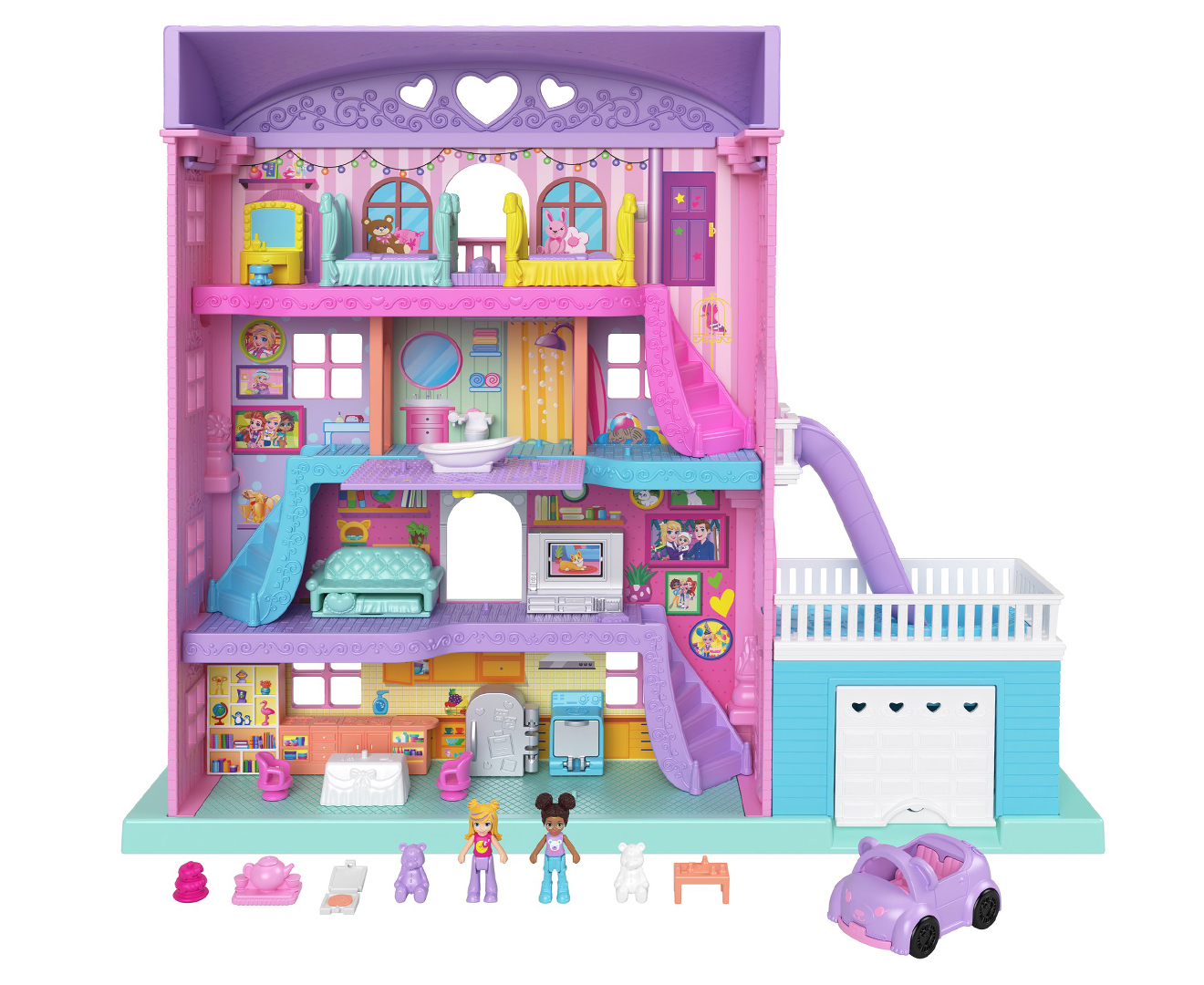 Polly Pocket Pajama Party Sleepover Adventure House Playset