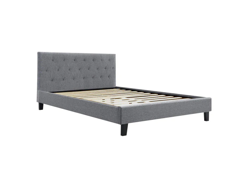 Artiss Bed Frame Queen Double Single Size Grey Vanke